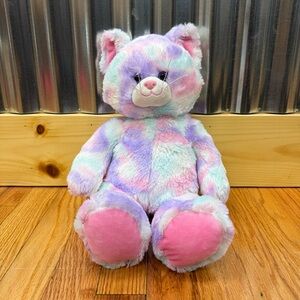 Build-A-Bear Colorful Pastel Tie Dye Kitty 2020-NO SOUND